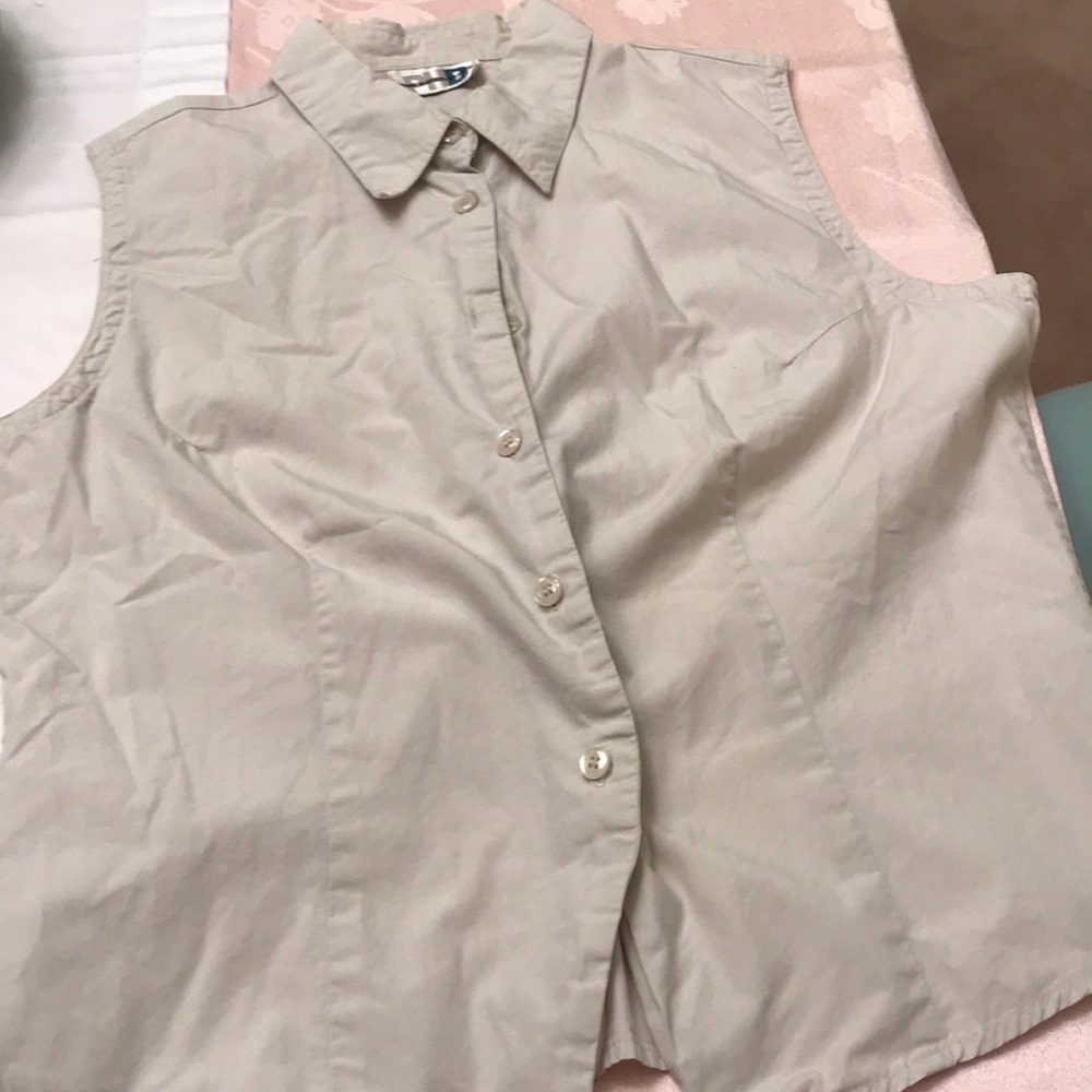 Paul Harris Design sleeveless button blouse